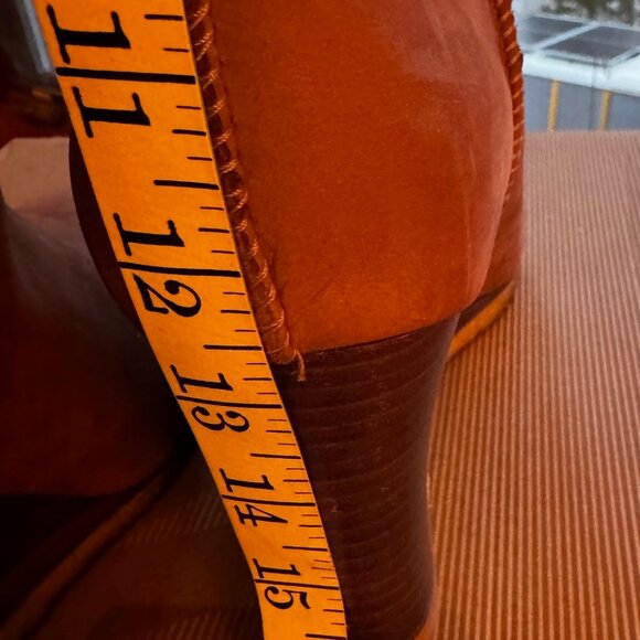 Ugg W Aprelle Chestnut Shearling Wedge Tall Boots, SZ 8.5, EUC - Picture 9 of 12